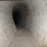 Un des passages du bunker de l'hôtel Yalta à Prague